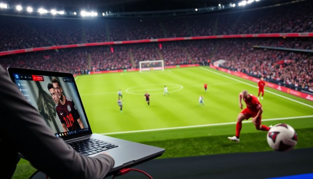 Текстовые трансляции футбольных матчей в прямом эфире - иллюстрация