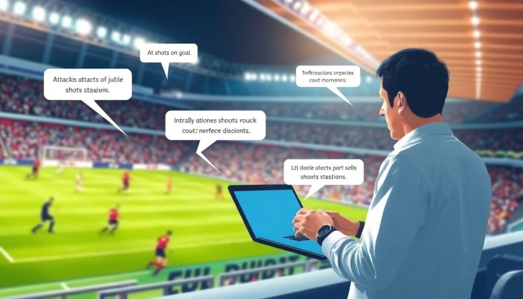 Текстовые трансляции футбольных матчей в прямом эфире - иллюстрация