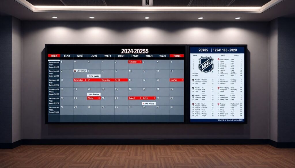 Расписание хоккейных матчей НХЛ и континентальных лиг - иллюстрация
