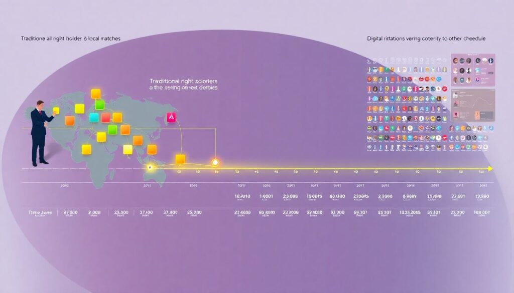 График трансляций топ-лиг Европы по футболу - иллюстрация