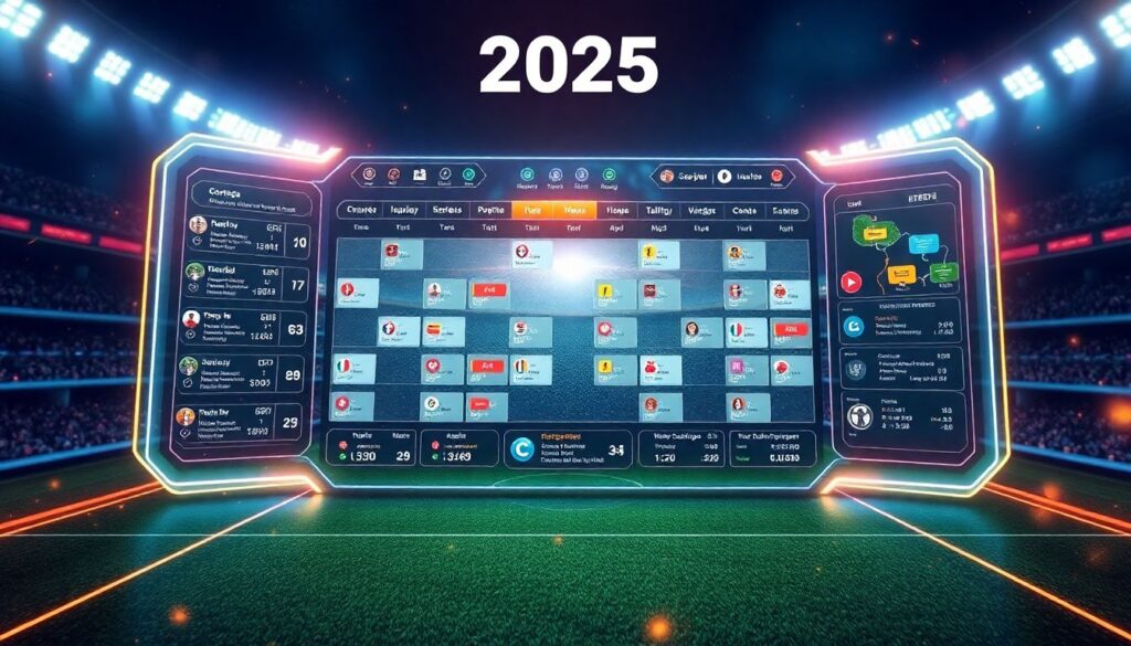 Сводные расписания матчей по Лиге FB по футболу - иллюстрация