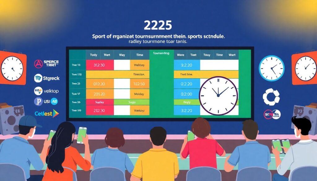 Расписание матчей мирового тура по теннису - иллюстрация