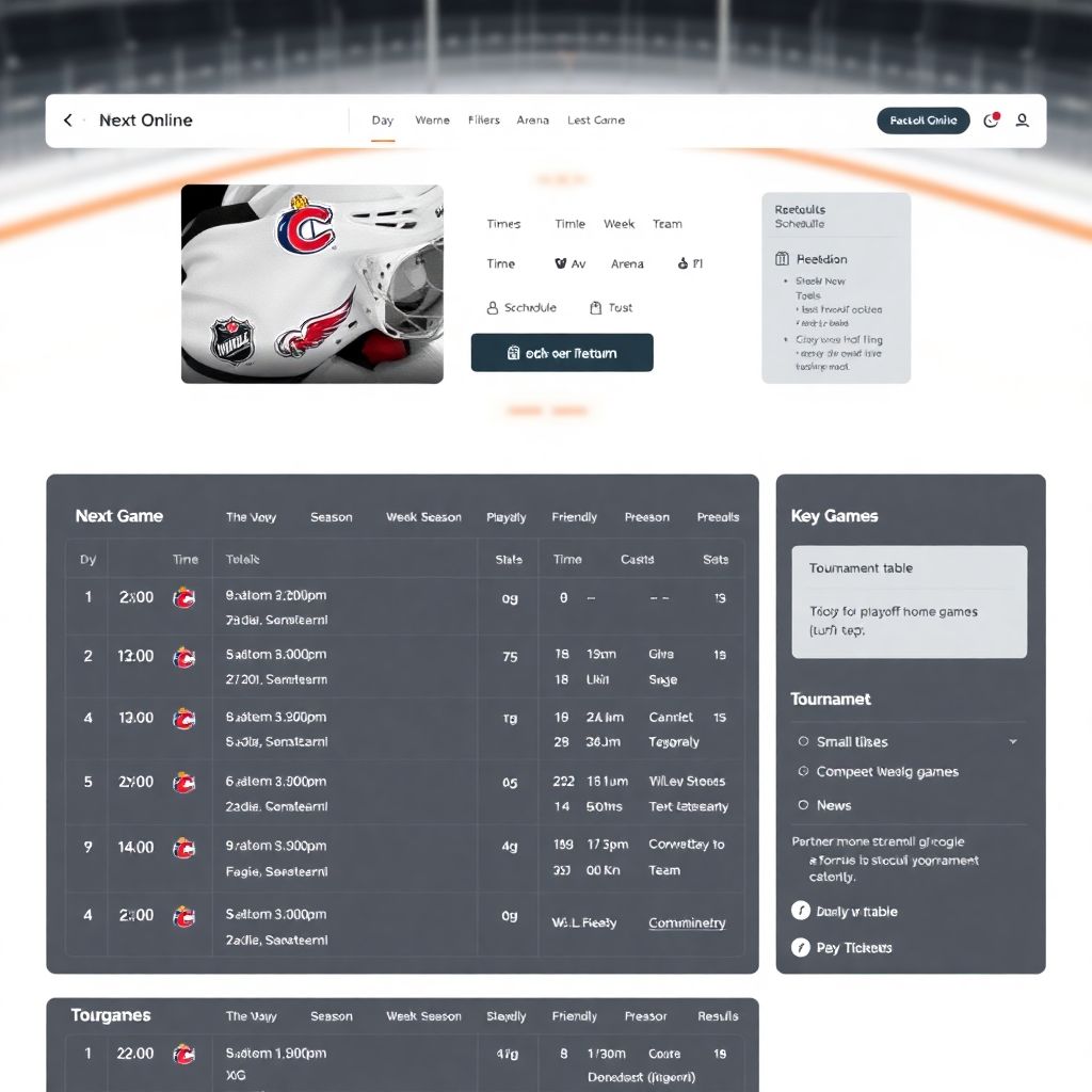 Расписание матчей и турнирные страницы по хоккею: календарь и результаты