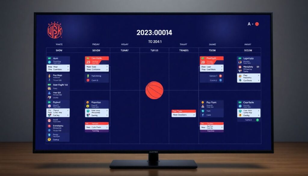 Планы сеток и расписания по баскетболу на сезон - иллюстрация
