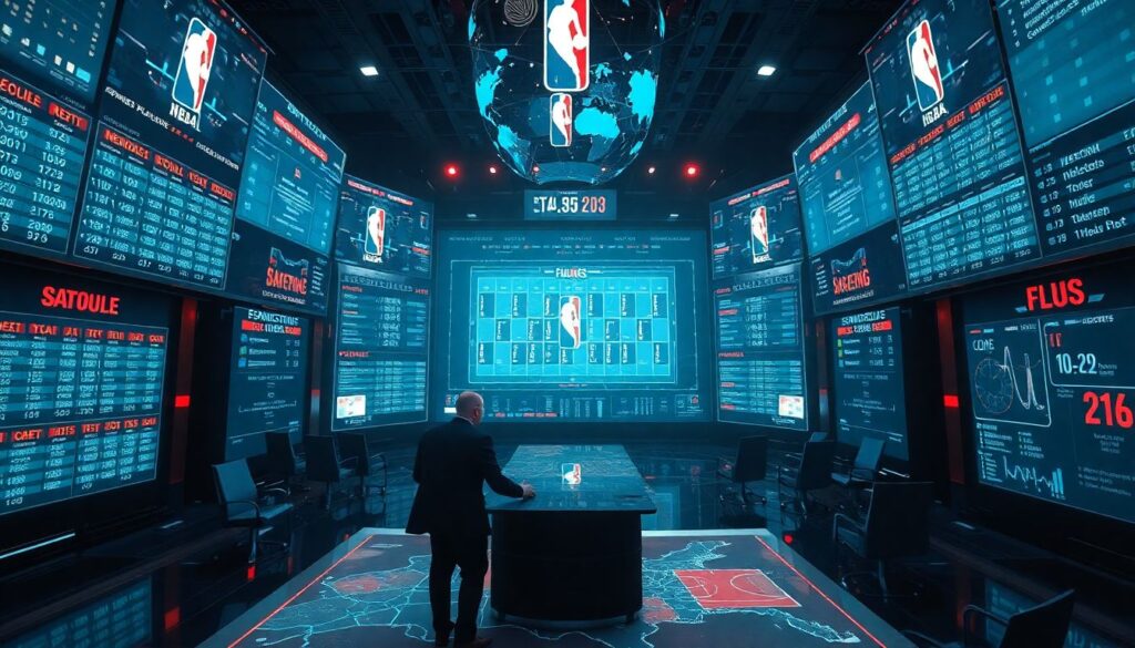 Планы сеток и расписания по баскетболу на сезон - иллюстрация