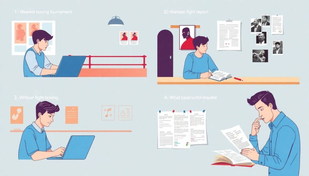 Расписание и текстовые стенограммы матчей по боксу - иллюстрация