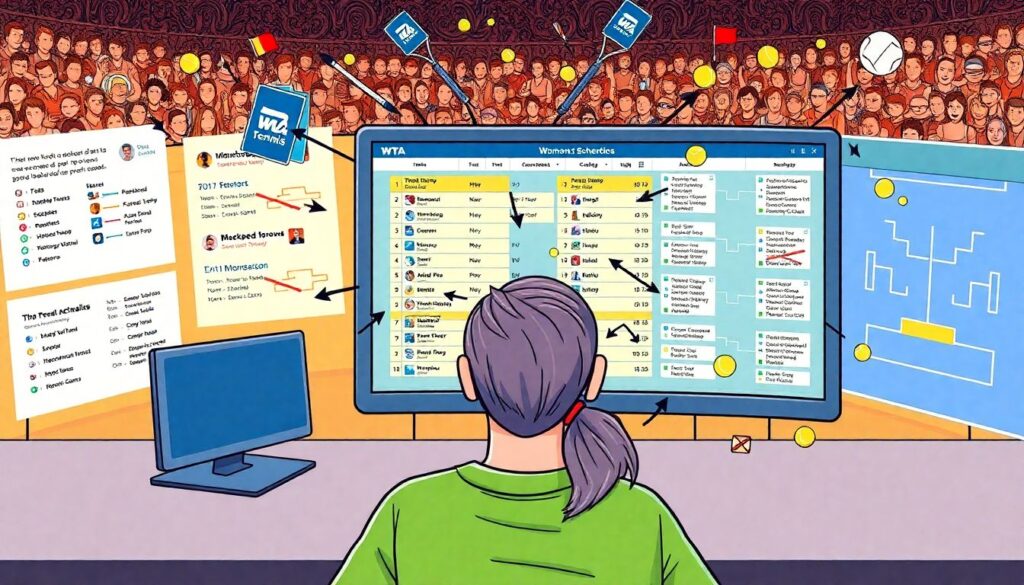Расписание матчей и сетки по женскому теннису на сезон - иллюстрация