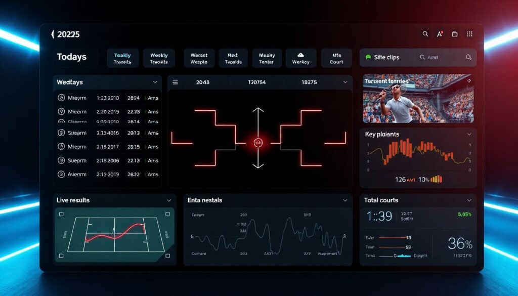 Графики турниров по теннису на главные турниры - иллюстрация