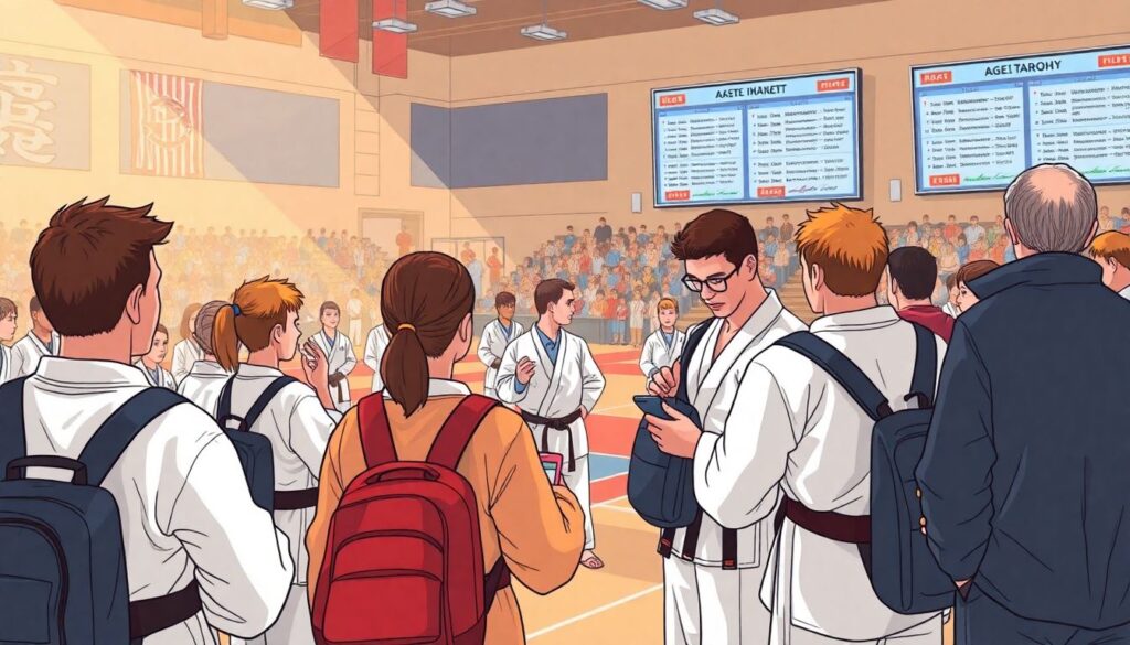 Обновляемые расписания по турнирам по кунг-фу и дзюдо - иллюстрация