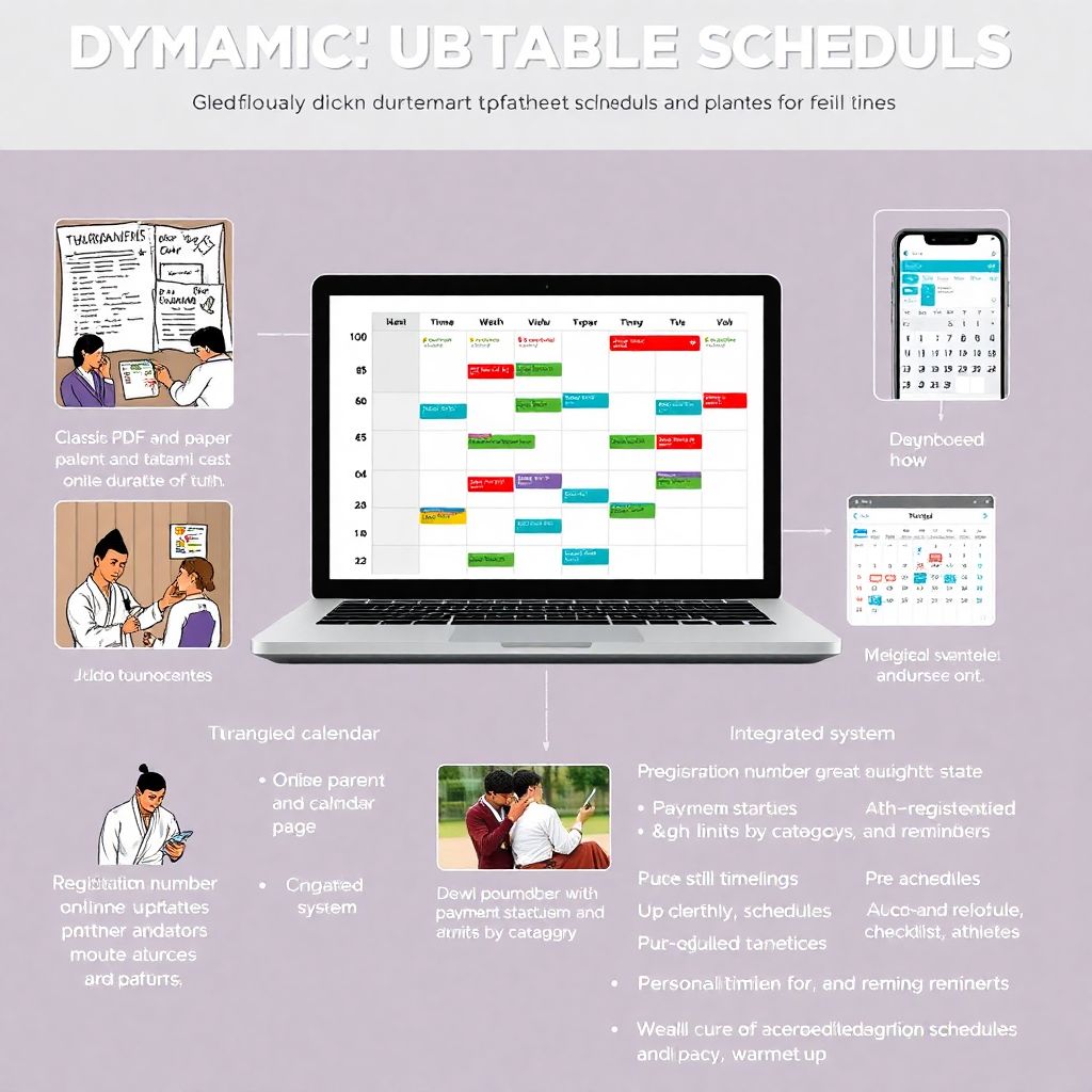 Обновляемые расписания турниров по кунг-фу и дзюдо на актуальный сезон