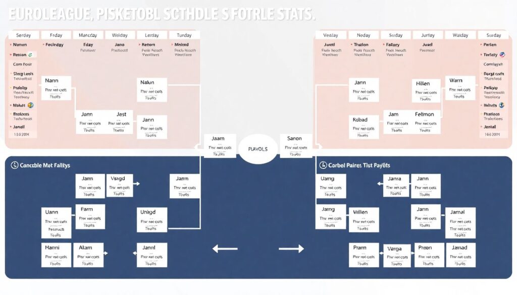 Расписание матчей и сетки по Евролиге по баскетболу - иллюстрация