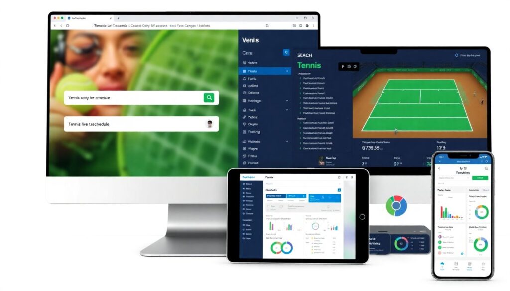 Расписание матчей и текстовые стенограммы по соревнованиям по теннису - иллюстрация