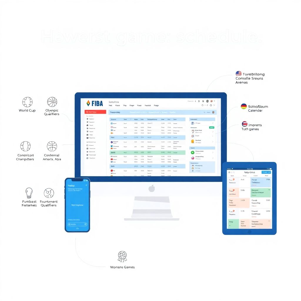 Сводка расписаний матчей Всемирной федерации баскетбола на ближайший сезон