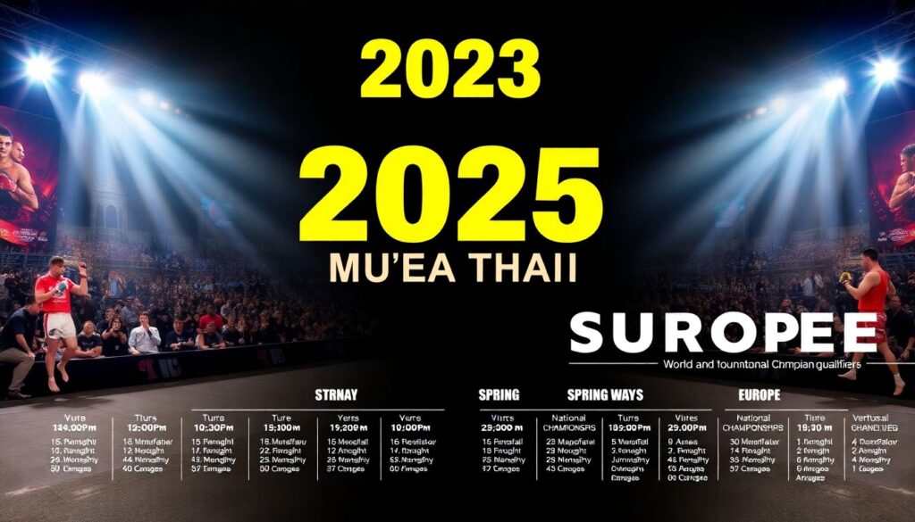 Графики и расписания турниров по муай-тай на год - иллюстрация