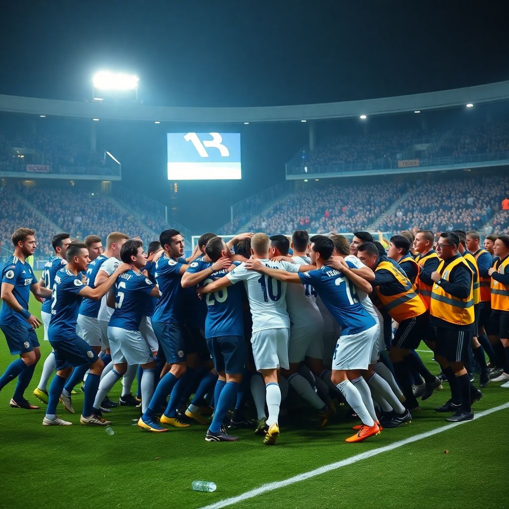 Футболисты «Зенита» и «Динамо» устроили стычку после победы петербуржцев